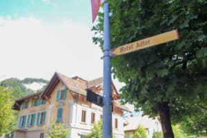 The town of Meiringen, Switzerland