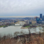 Scenic overlook over downtown Pittsburgh which is one of the things to do in Pittsburgh on a weekend trip