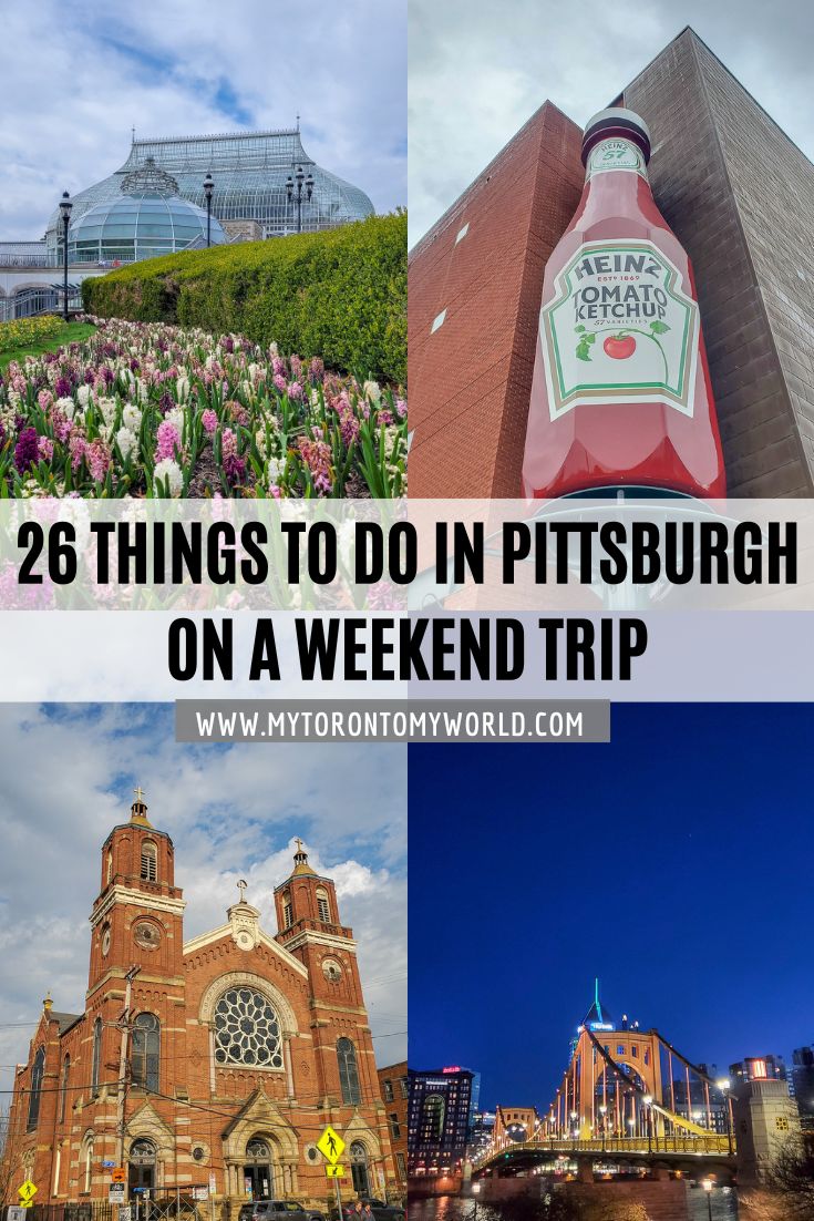 A list of 26 great things to do in Pittsburgh, Pennsylvania, USA. It's sorted into a 3-day itinerary which makes for a perfect weekend in Pittsburgh. 