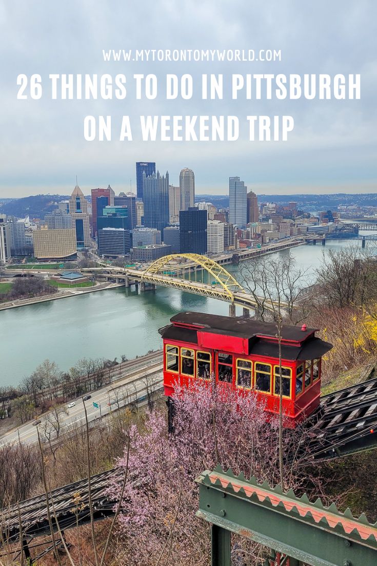 A list of 26 great things to do in Pittsburgh, Pennsylvania, USA. It's sorted into a 3-day itinerary which makes for a perfect weekend in Pittsburgh. 